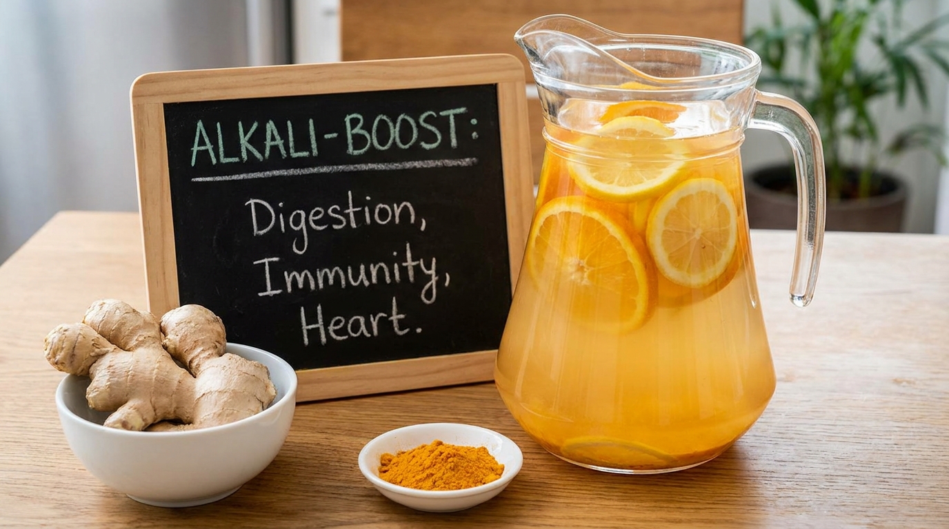 Orange Lemon Alkaline Drink: Supporting Digestion, Immunity, and Cardiovascular Health