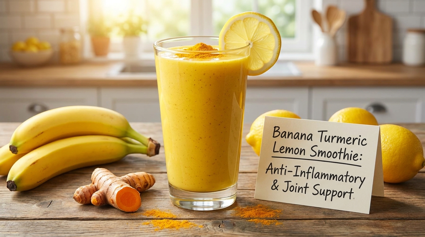 Banana Turmeric Lemon Smoothie: A Nutrient-Dense Blend for Anti-Inflammatory Support and Joint Health