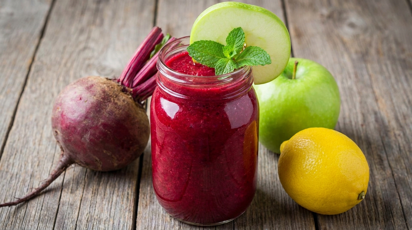 Beet Green Apple Lemon Smoothie: A Nutrient-Dense Blend for Supporting Circulation, Liver Function, and Inflammation Control