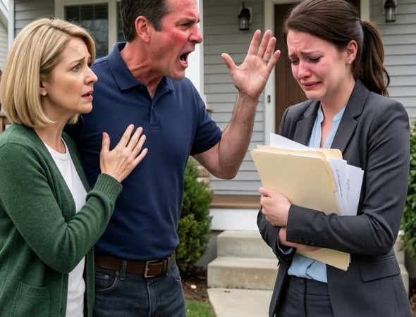 Full part: My parents sold their house and gave my sister an $860,000 home. Then they came to take my house. I said “No!” — my dad slapped me across the face. Three months later… “Your parents are in big trouble.” I calmly replied: “I know.”