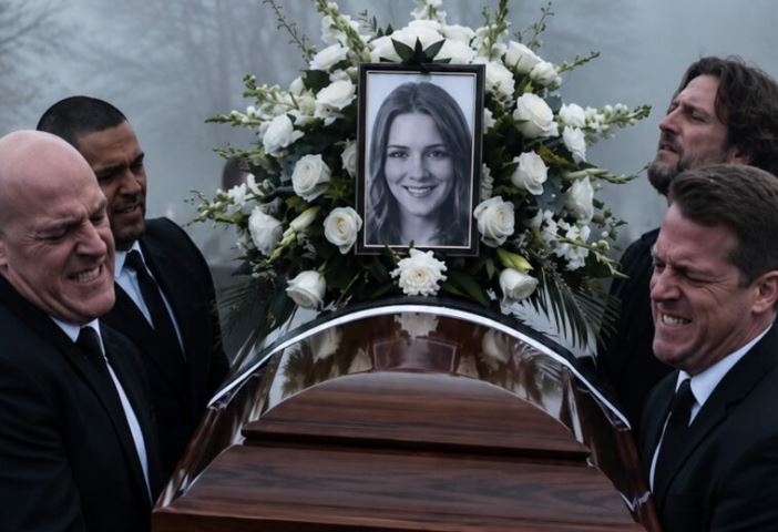 At the funeral of a young woman, four strong men struggled to lift her coffin and nearly dropped it because of its strange weight. When the grief-stricken husband demanded that the coffin be opened immediately, what was found inside filled everyone present with genuine horror