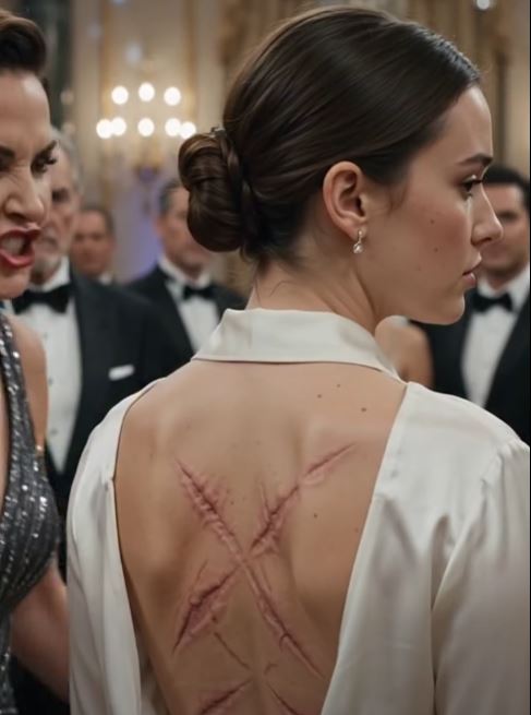 At my father’s luxury retirement party, my sister grabbed my collar and violently tore my shirt open to humiliate me. “L
