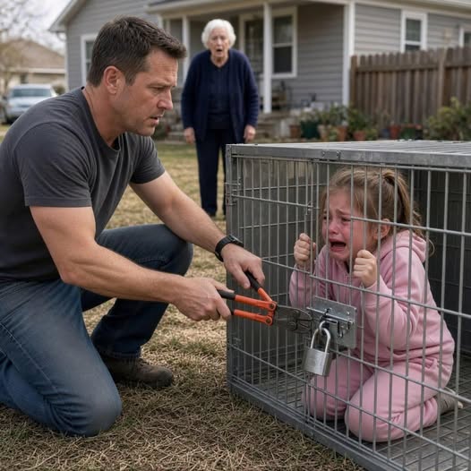My ten-year-old daughter stopped answering my calls for three days, so I drove to her mother’s house and found her l0cked inside a metal ca:g:e in the backyard.