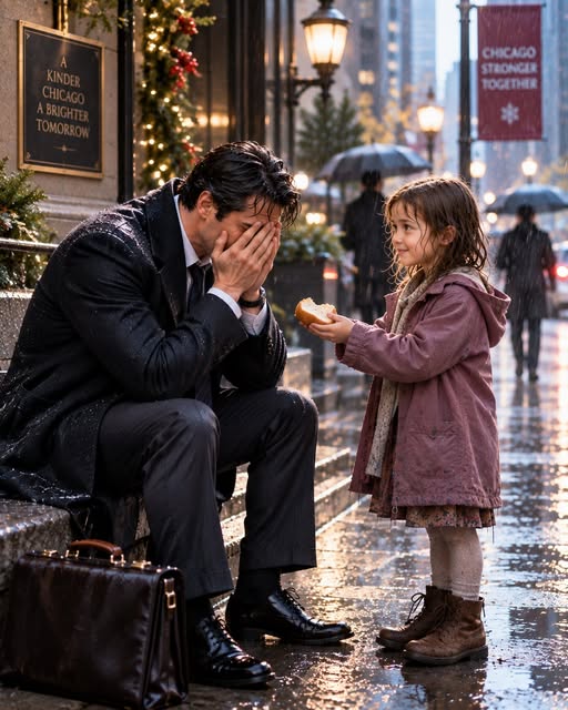 A Homeless 7-Year-Old Girl Offered Me Her Last Piece of Bread in the Freezing Chicago Rain, Not Knowing I Was a Multi-Millionaire CEO Searching for My Stolen Son—Until She Pulled Out a Crumpled Photograph That Made My Blood Run Cold