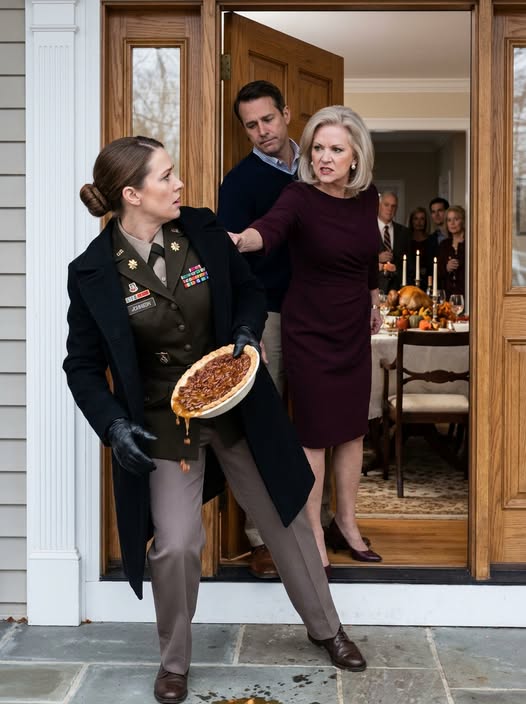 MY MOTHER-IN-LAW SHOVED ME OFF HER PORCH ON THANKSGIVING AND SAID "HER HOUSE, HER RULES"—BUT WHEN MY FATHER-IN-LAW UNLOCKED HER SECRET DESK, HER 14-YEAR WEB OF LIES DESTROYED HER ENTIRE FAMILY!