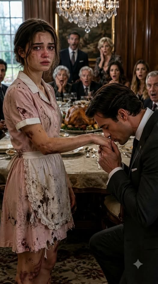 My Family Made Me Cook and Serve Like a Maid on Thanksgiving, But When a Billionaire Walked in, Kissed My Soapy Hand, and Called Me His Fiancée, Their Golden Lies Shattered Forever