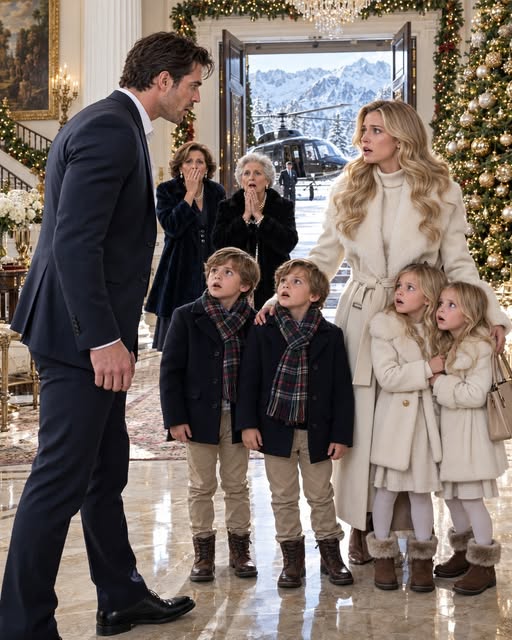 My Billionaire Ex-Husband Left Me Broke and Pregnant 8 Years Ago—On Christmas Day, I Landed on His Lawn in a Private Helicopter with His Quadruplets and Reclaimed My Life!