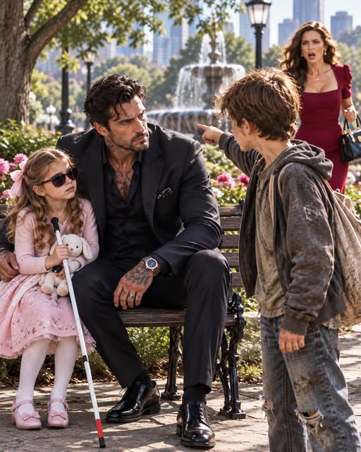 THE BILLIONAIRE MAFIA BOSS THOUGHT HIS 7-YEAR-OLD DAUGHTER WAS GOING BLIND NATURALLY—UNTIL A HOMELESS BOY WHISPERED THE SICKENING TRUTH ABOUT HIS NEW WIFE!