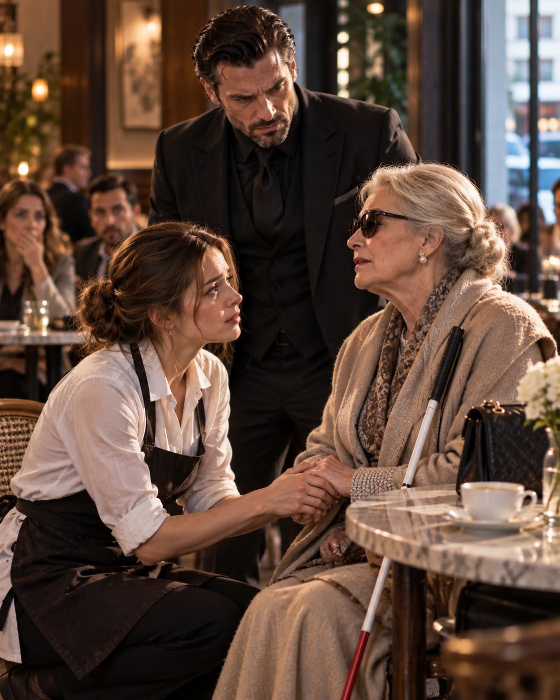 HE THOUGHT SHE WAS JUST A BROKE WAITRESS WHO PITY-HELPED HIS BLIND MOTHER—UNTIL HE REALIZED SHE WAS THE ONLY WITNESS TO HIS FAMILY'S DARKEST SECRET