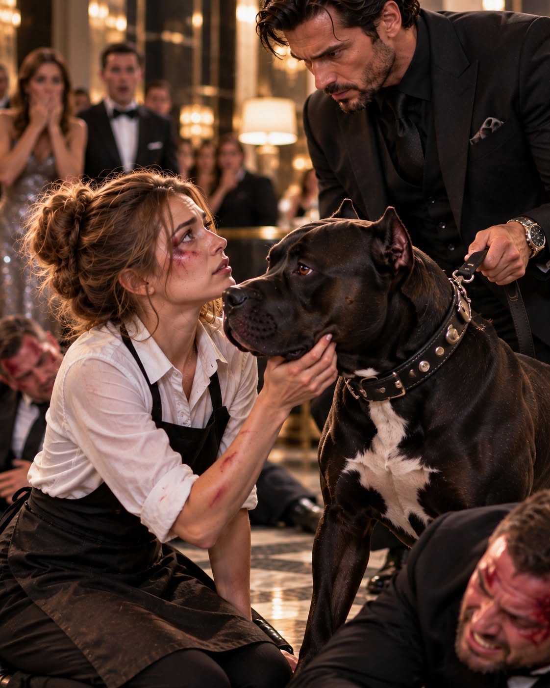 THE MAFIA BOSS'S 100-POUND PITBULL MAULED THREE ARMED GUARDS—UNTIL A BROKE WAITRESS WHISPERED THREE WORDS AND UNLOCKED THE DEADLIEST SECRET IN CHICAGO