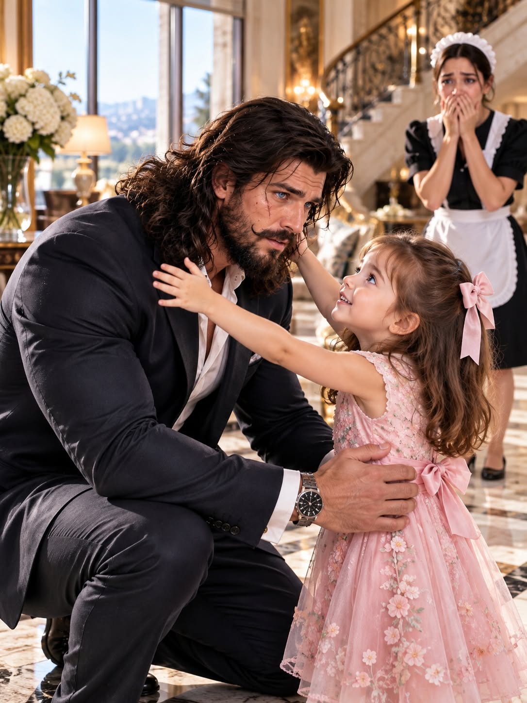 “CAN YOU HOLD ME JUST FIVE MINUTES?” THE MAID’S LITTLE GIRL ASKED THE MAFIA BOSS—THEN HER MOTHER DISCOVERED THE SECRET HE HAD KEPT ABOUT HER DEAD HUSBAND