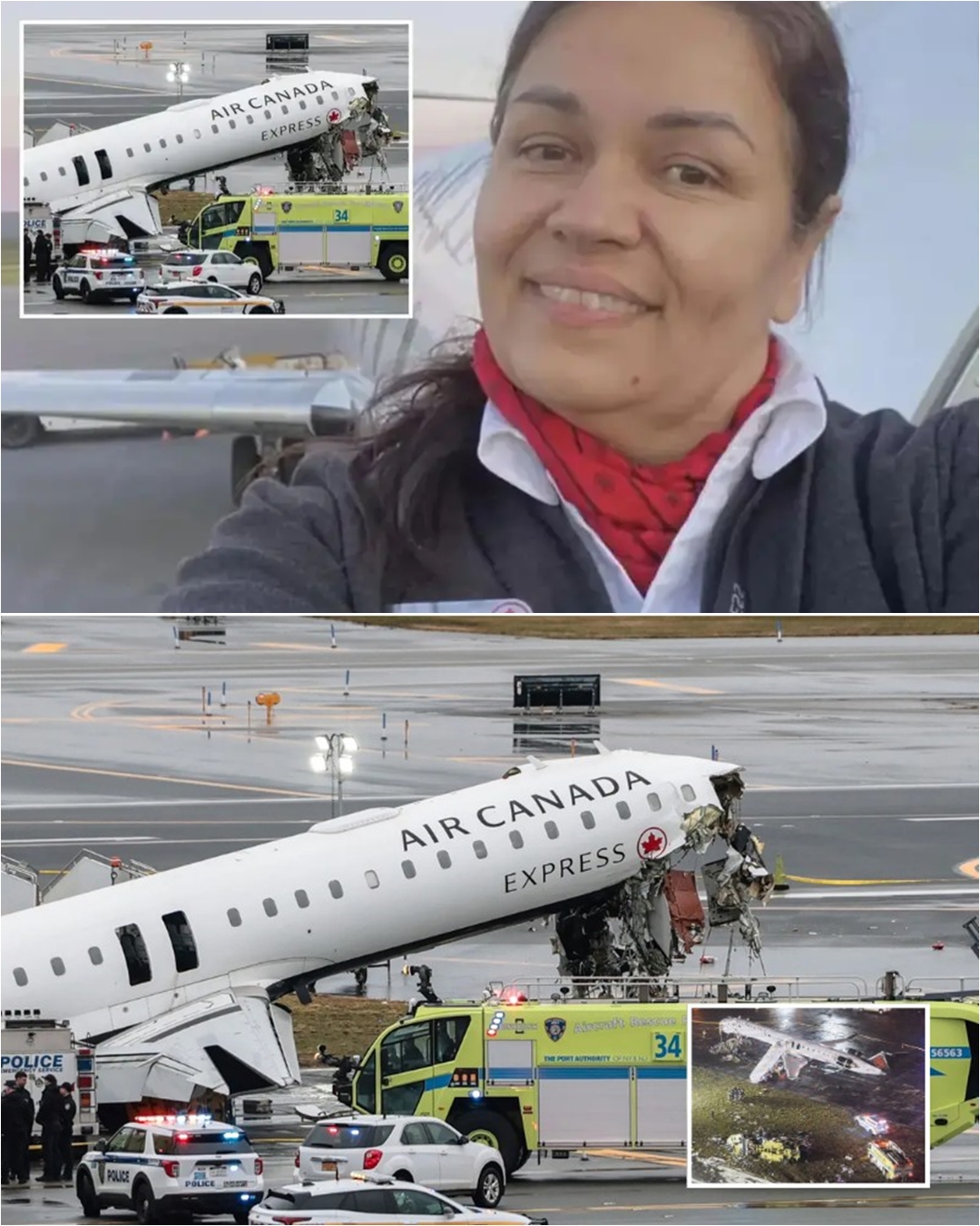 MIRACLE AT LAGUARDIA: The FINAL haunting clip of flight attendant Solange Tremblay found still strapped to her seat on the runway — footage even police could not bear to replay