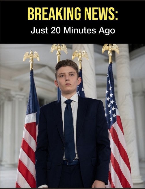 Barron Trump's shocking announcement... See more