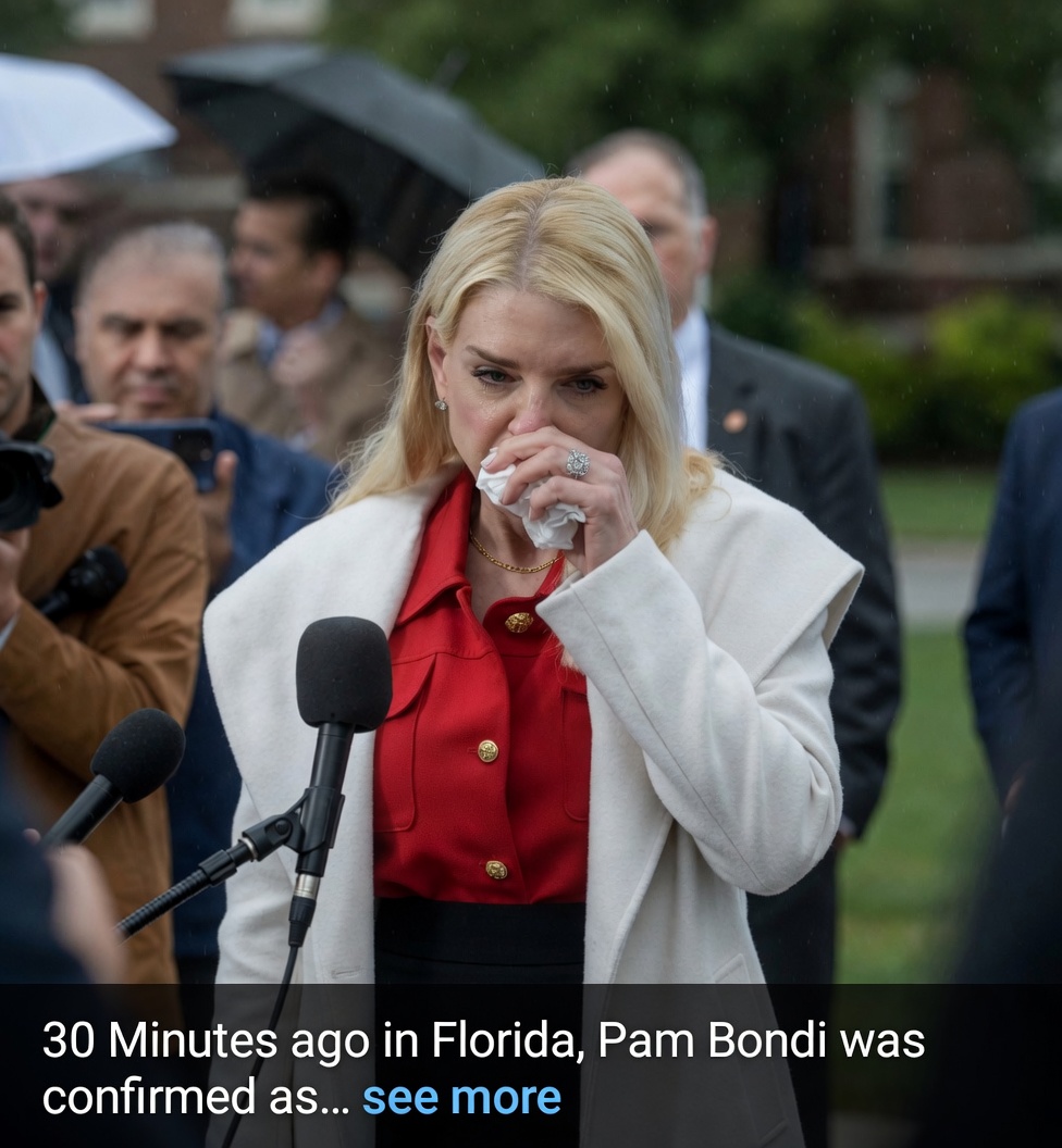 30 Minutes ago in Florida, Pam Bondi was confirmed as