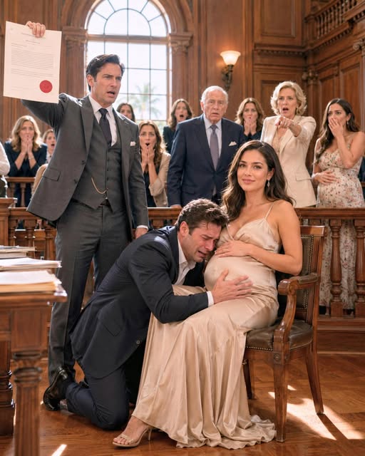 Mocking my 8-month pregnant body at our divorce hearing, my billionaire husband laughed. "You leave with nothing," he sneered. His arrogant mistress giggled. Unfazed, I signaled my lawyer to execute the hidden "Infidelity Forfeit" clause.