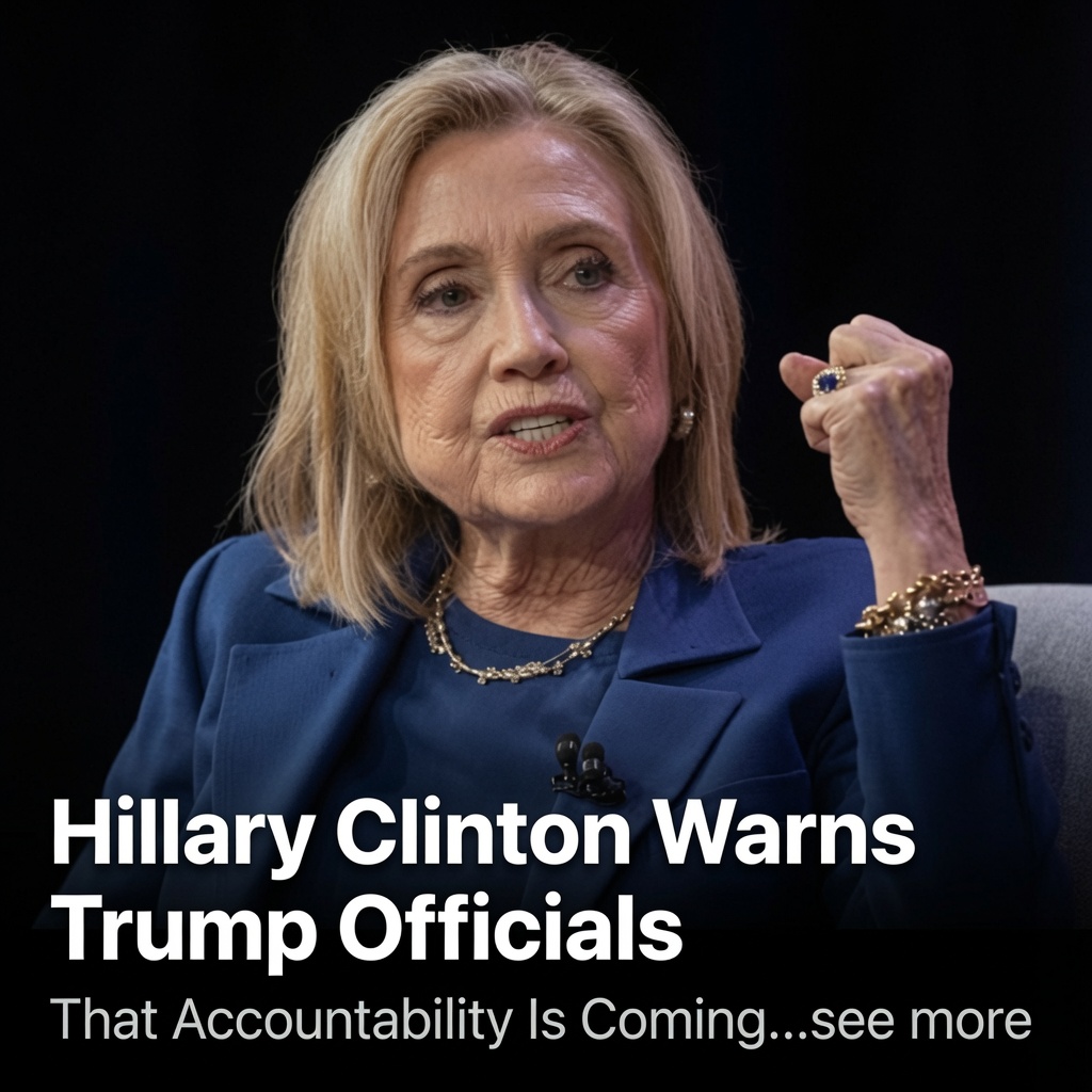 Hillary Clinton Warns Trump Officials That Accountability Is Coming
