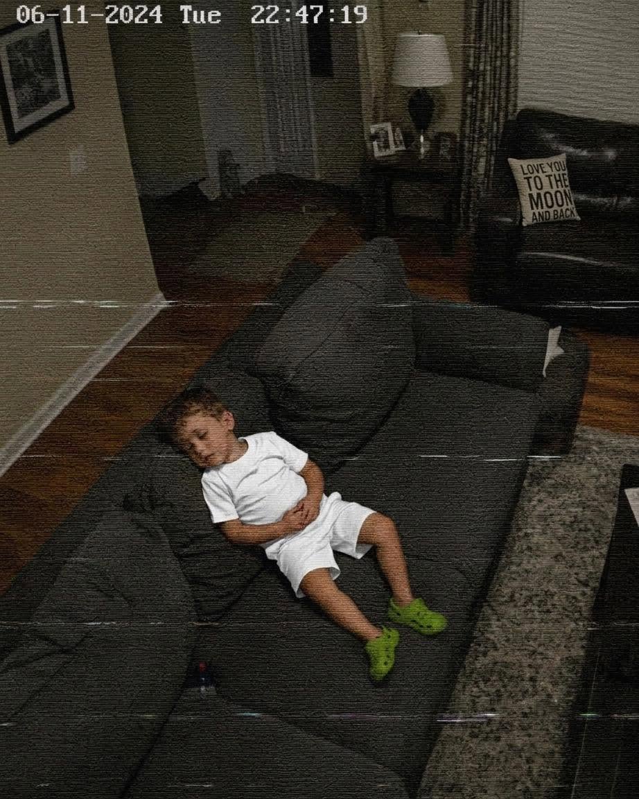 I  came home from a work trip and my seven-year-old son