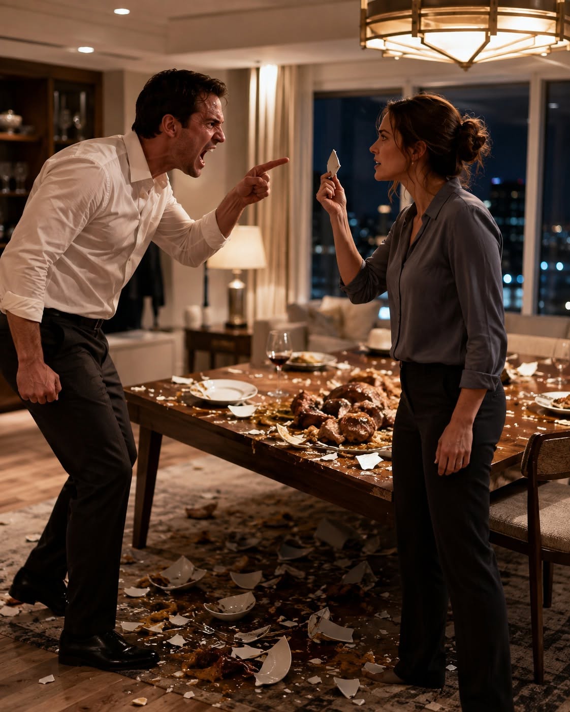 Just three days after our wedding, my husband nearly sent the dining table flying with one vicious k because dinner was served a little late