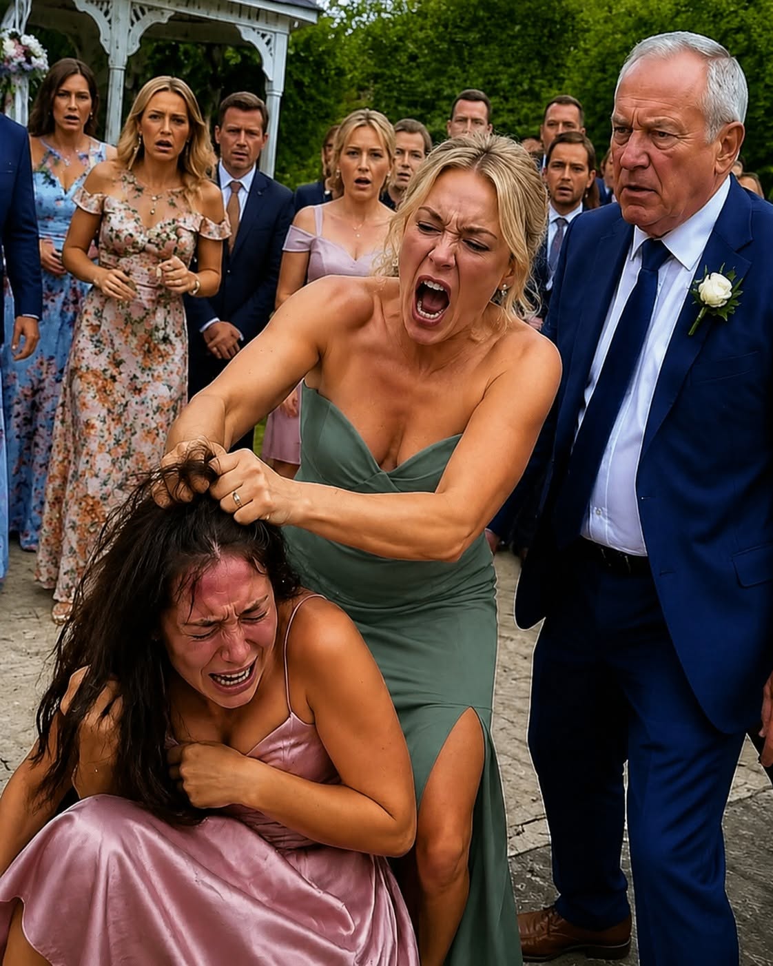 At my sister’s wedding, my dad’s girlfriend hit me and said, ‘How dare you take my seat, you low-class brat!