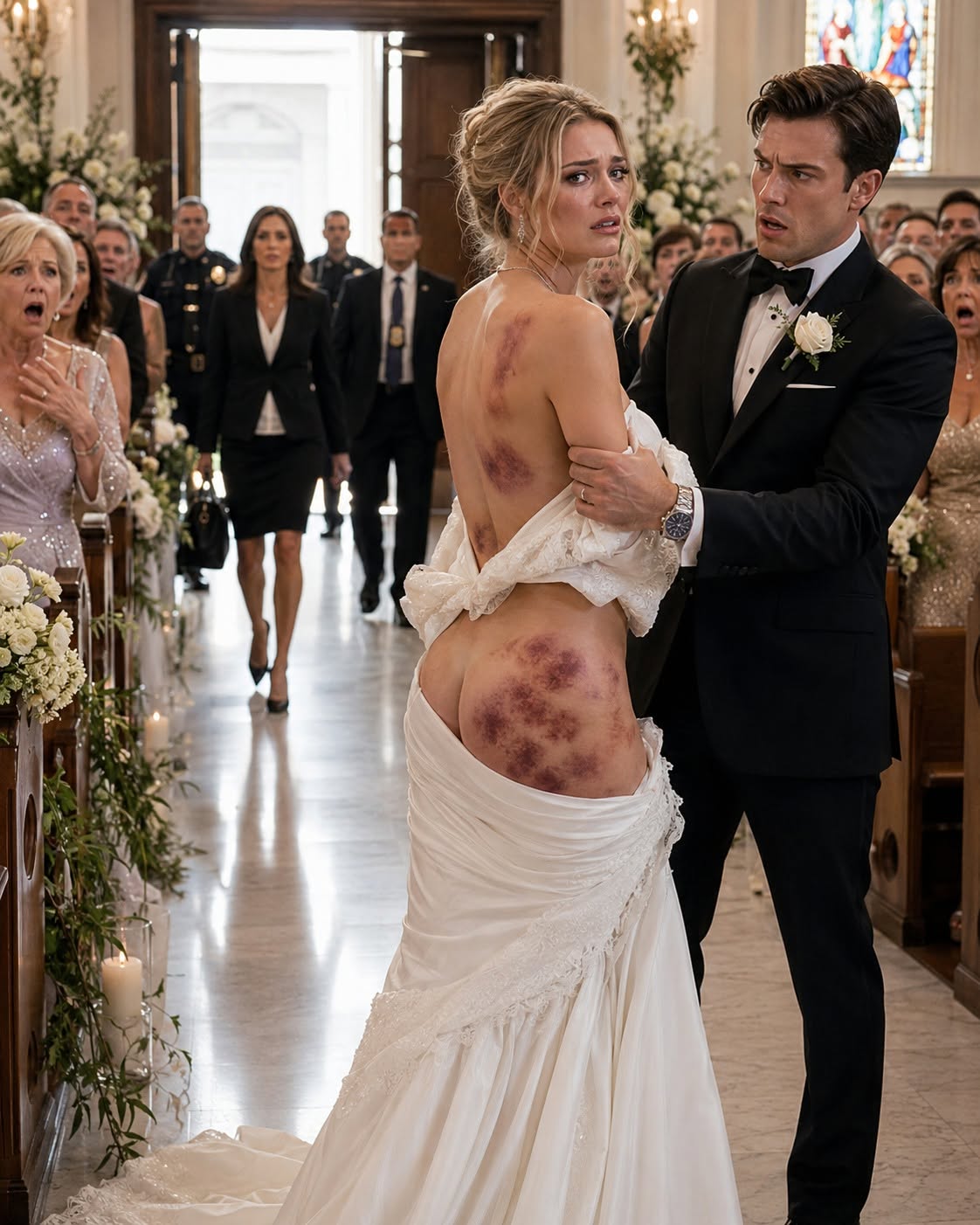 At the altar, my groom crushed my hand and whispered, "From now on, you belong to me