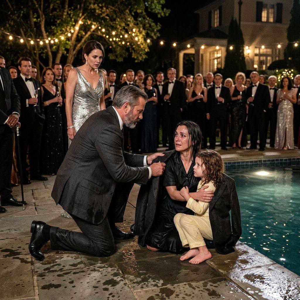 The Crime Boss’s Wife Laughed When the Maid Hit the Water—Until the Maid’s Little Girl Asked Why Sixty Adults Let Her Mommy Cry Alone