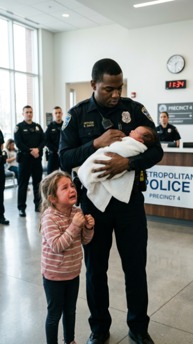 A 7-Year-Old Girl Walked Into A Police Station Alone At 9:46 PM, Barefoot And Clutching A Paper Bag Like Her Life Depended On It — Then She Looked Up And Whispered, “Please… I Brought Him Here”… And The Officer Slowly Stood Up As The Entire Room Went Silent