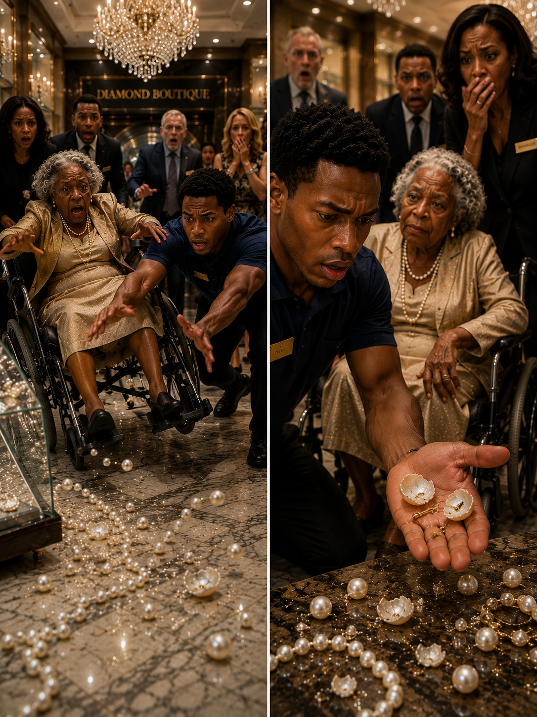 PART 2: The wheelchair slammed sideways across the marble floor with a violent crash.