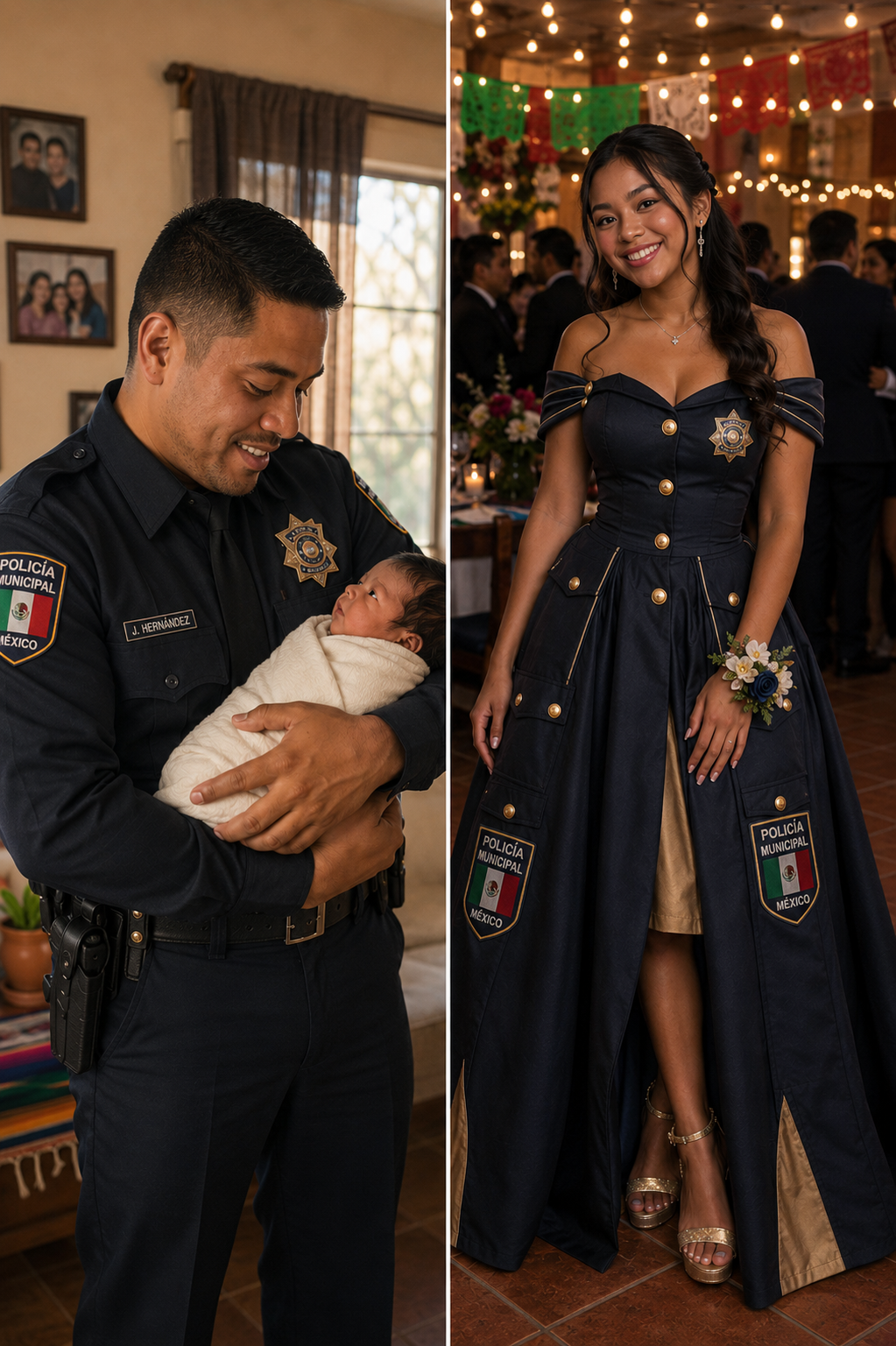 Mi Hija Hizo Su Vestido de Graduación con el Uniforme de Su Difunto Padre – Cuando Su Compañera de Clase le Echó Ponche Encima, la Madre de la Chica Tomó el Micrófono y Dijo Algo que Congeló a Todo el Gimnasio