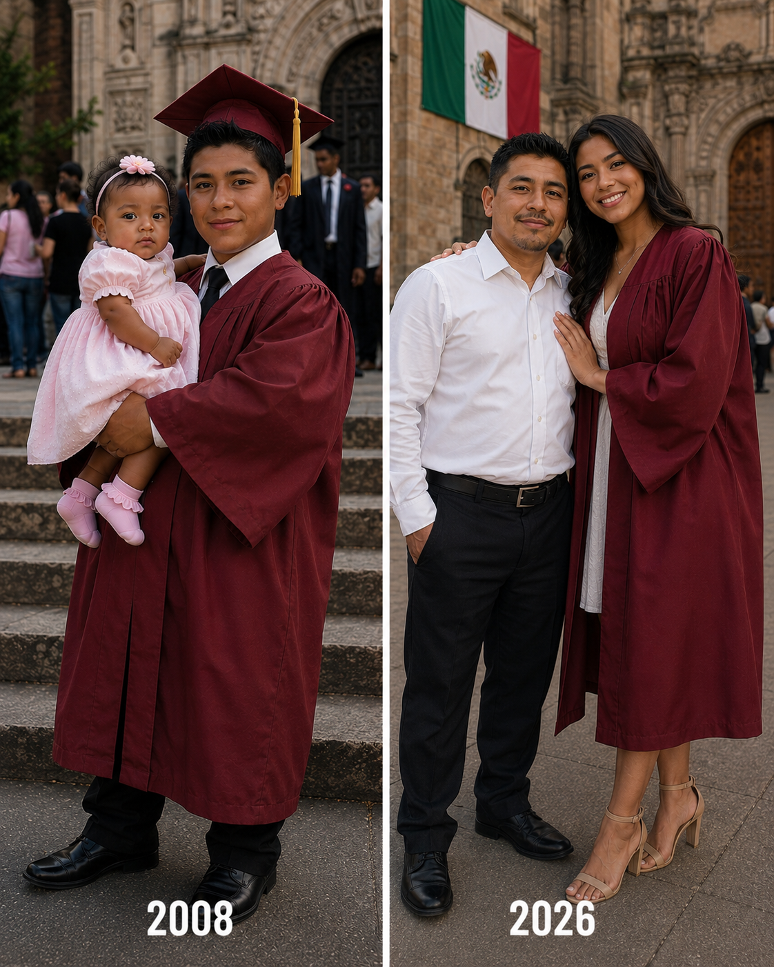 Mi papá me crió solo después de que mi madre biológica me dejara en la canasta de su bicicleta a los 3 meses de edad – 18 años después, ella apareció en mi graduación.