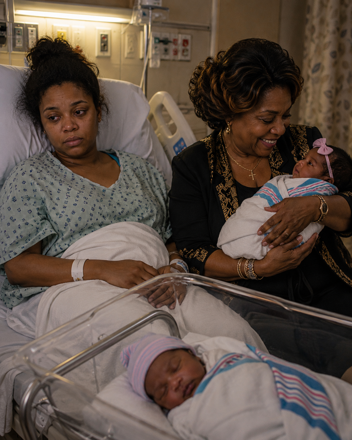 I h:id my career as a judge from my mother-in-law. After my C-section, she stormed in with adoption papers, demanding one twin for her infe:rtile daughter. I clutched my babies and pressed the panic button.