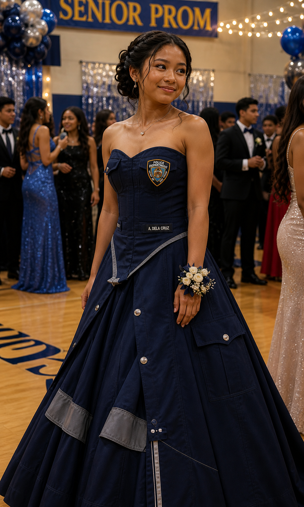 Ginawa ng Aking Anak na Babae ang Kanyang Prom Dress Mula sa Uniporme ng Kanyang Yumao na Ama – Nang Buhusan Ito ng Suntok ng Kanyang Masamang Kaklase, Kinuha ng Ina ng Babae ang Mikropono at May Sinabing Nagpatigil sa Buong Gym