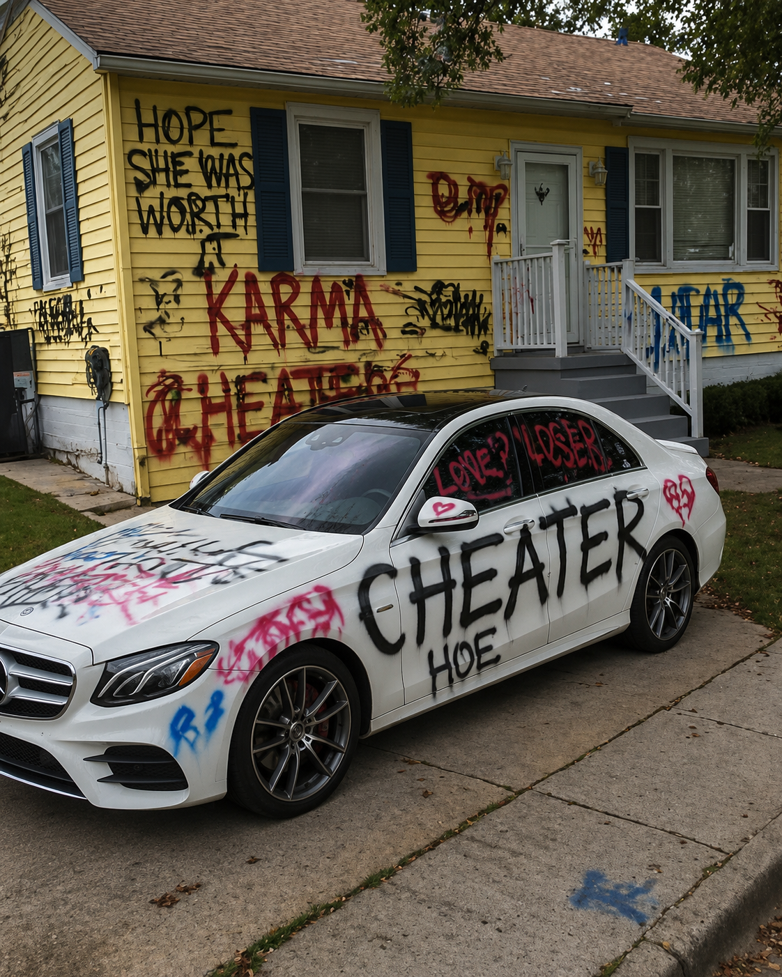 My Ex-Wife Spray-Painted My Car and House After Our Divorce – But Karma Caught Up With Her That Same Day
