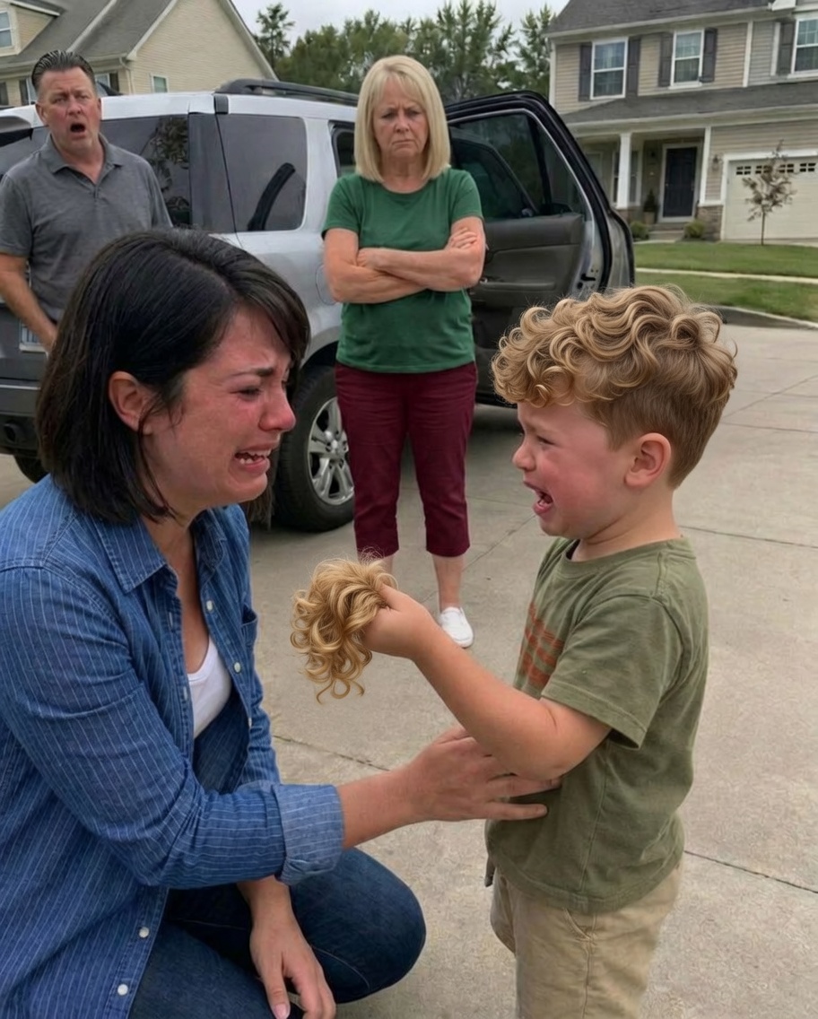 My mother-in-law secretly took my 5-year-old son out of kindergarten to cut off his golden curls: What my husband served her at Sunday dinner left her without words.