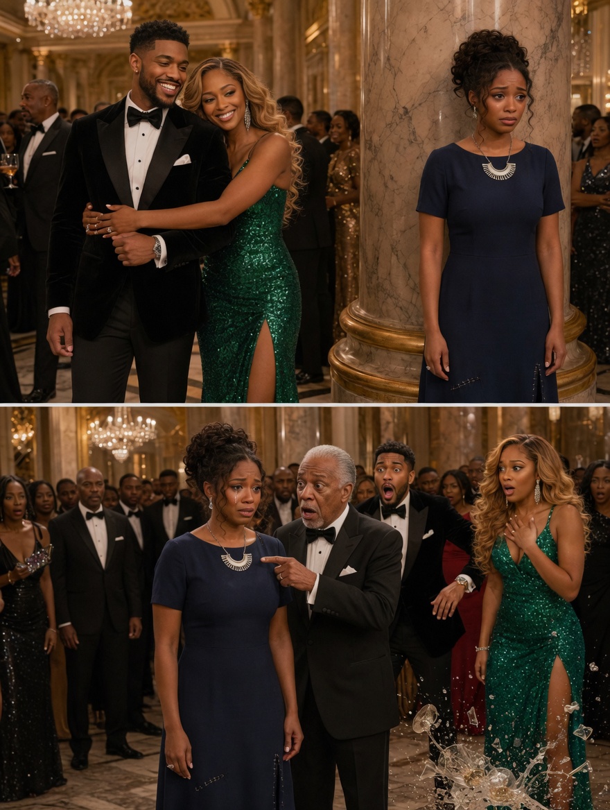 My husband hid me at the party for being embarrassed of my cheap dress… but his career crashed when the billionaire boss recognized my necklace and fell to his knees uncovering 1 30-year secret
