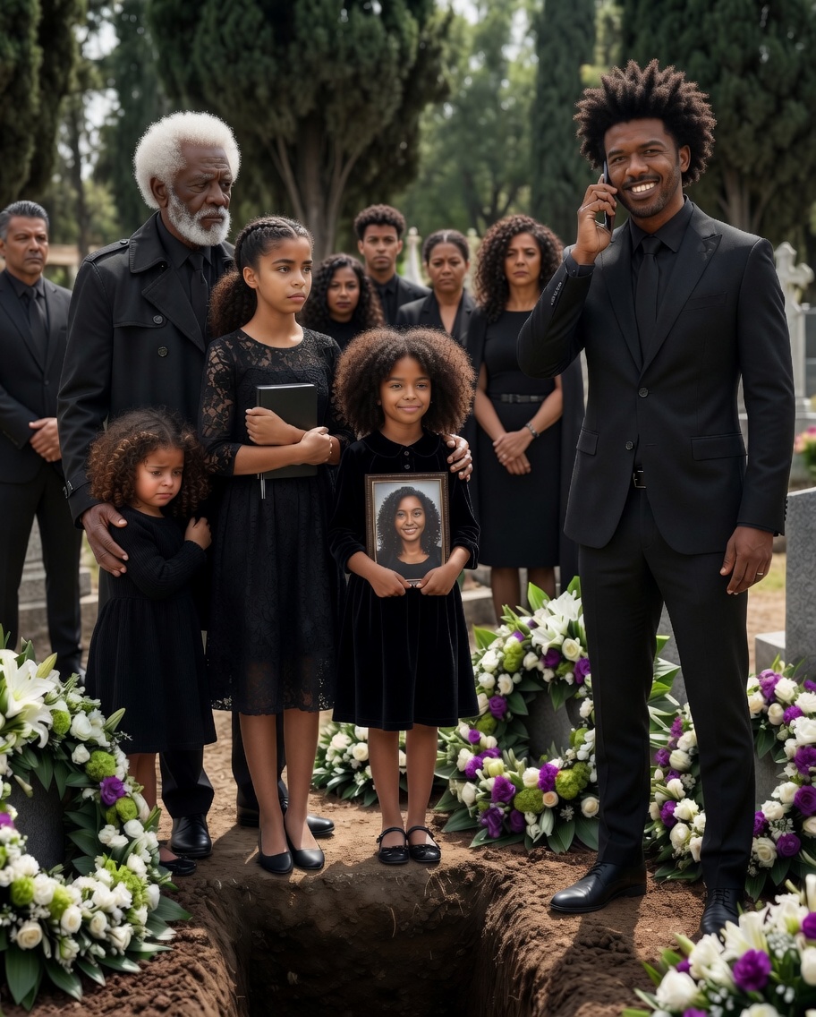 At my daughter’s funeral, my son-in-law announced he was sending my three granddaughters away so he could “start over,” never knowing the girls had hidden the notebook, recordings, and secrets that would destr0y him on his wedding day.
