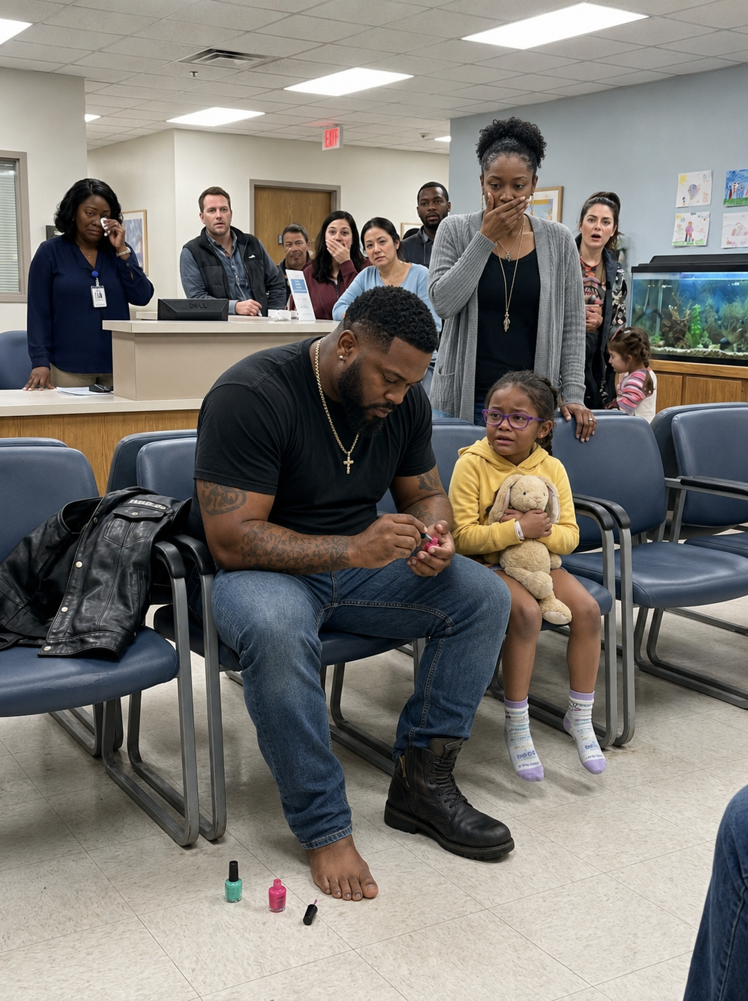Part 2: A 6-Foot-5 Biker in a Leather Vest Painted His Toenails Rainbow in a Hospital Waiting Room — and the Reason Made the Receptionist Walk Away Crying Before His Daughter’s Surgery