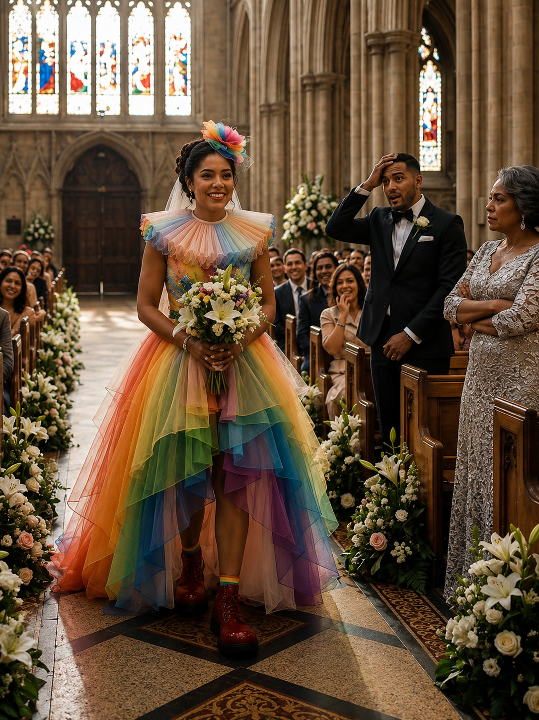 Mi suegra reemplazó mi vestido de novia por un disfraz de payaso, así que decidí usarlo de todos modos.