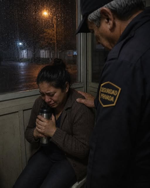 MI ESPOSO JURABA QUE HACÍA TURNOS DE MADRUGADA PARA PAGAR NUESTRAS DEUDAS. ANOCHE LE LLEVÉ CAFÉ BAJO LA LLUVIA Y UN GUARDIA DE SEGURIDAD ME CONTÓ ALGO QUE CAMBIÓ MI MATRIMONIO PARA SIEMPRE.