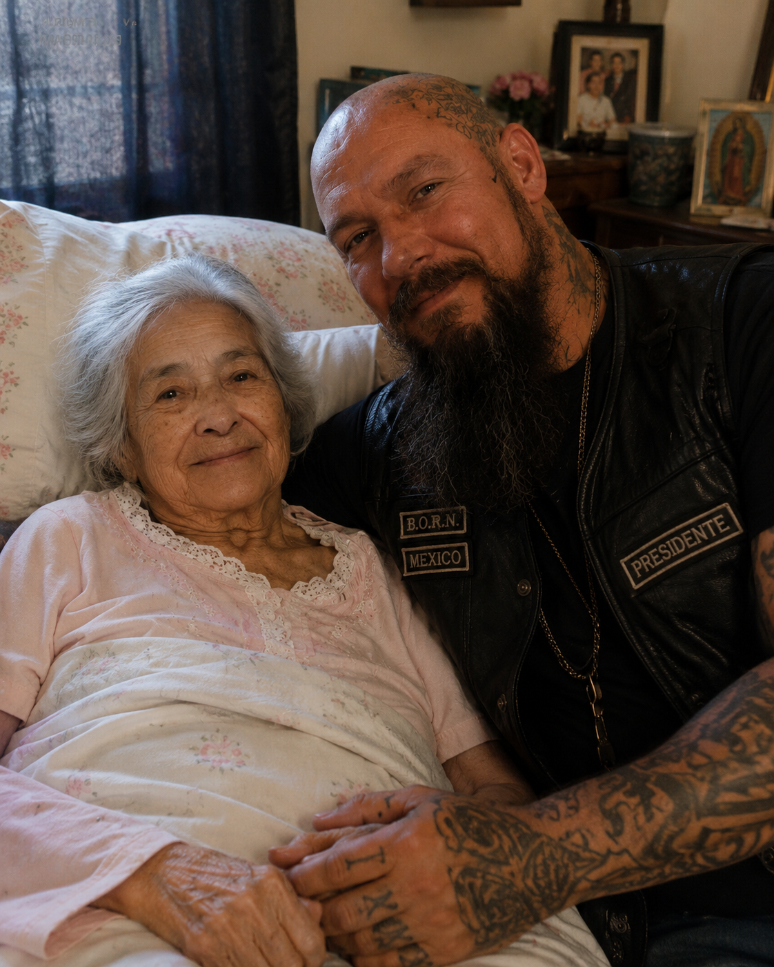 Mi madre, de 81 años, contrató a un motero lleno de tatuajes como cuidador – Cuando descubrí por qué, se me doblaron las rodillas allí mismo