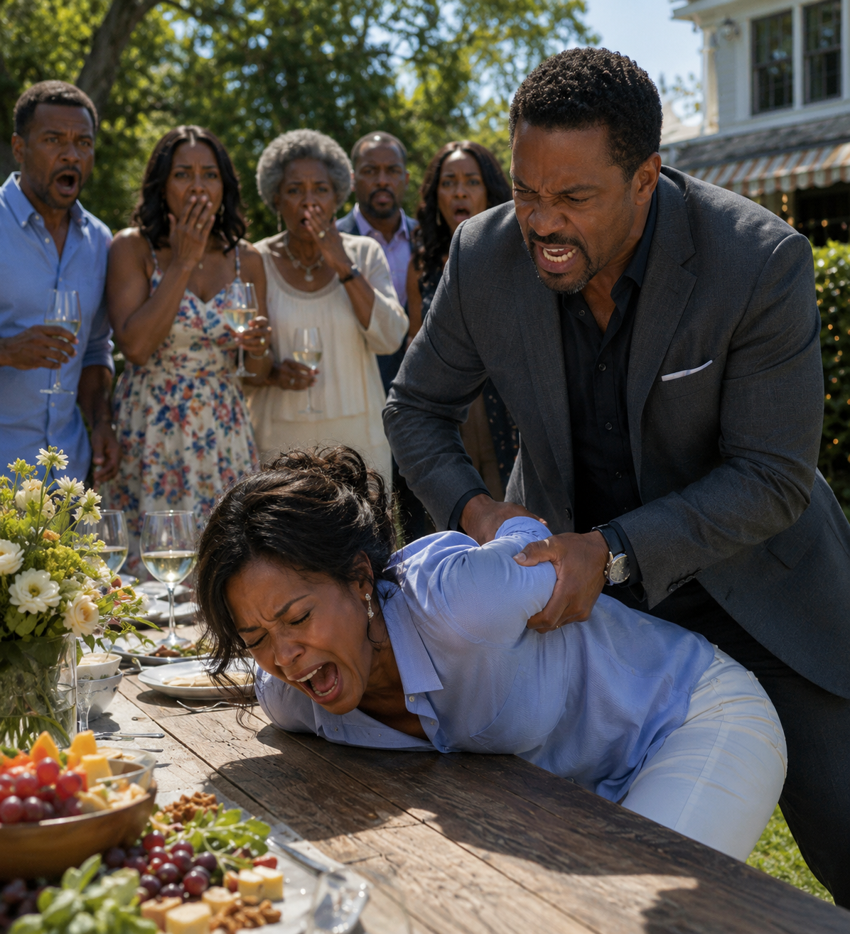 At my promotion party, my husband suddenly punched me and forced my head down in - usnews