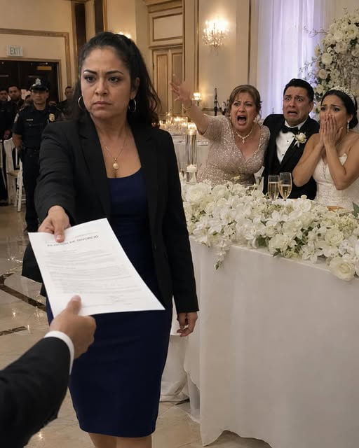MI SUEGRA VACIÓ LA CUENTA DE AHORROS DE MI HIJO PARA PAGAR LA BODA DE SU NIETO FAVORITO. TRES SEMANAS DESPUÉS APARECÍ EN LA RECEPCIÓN CON DOS PATRULLAS Y UN SOBRE QUE CAMBIÓ EL AMBIENTE DE TODO EL SALÓN.