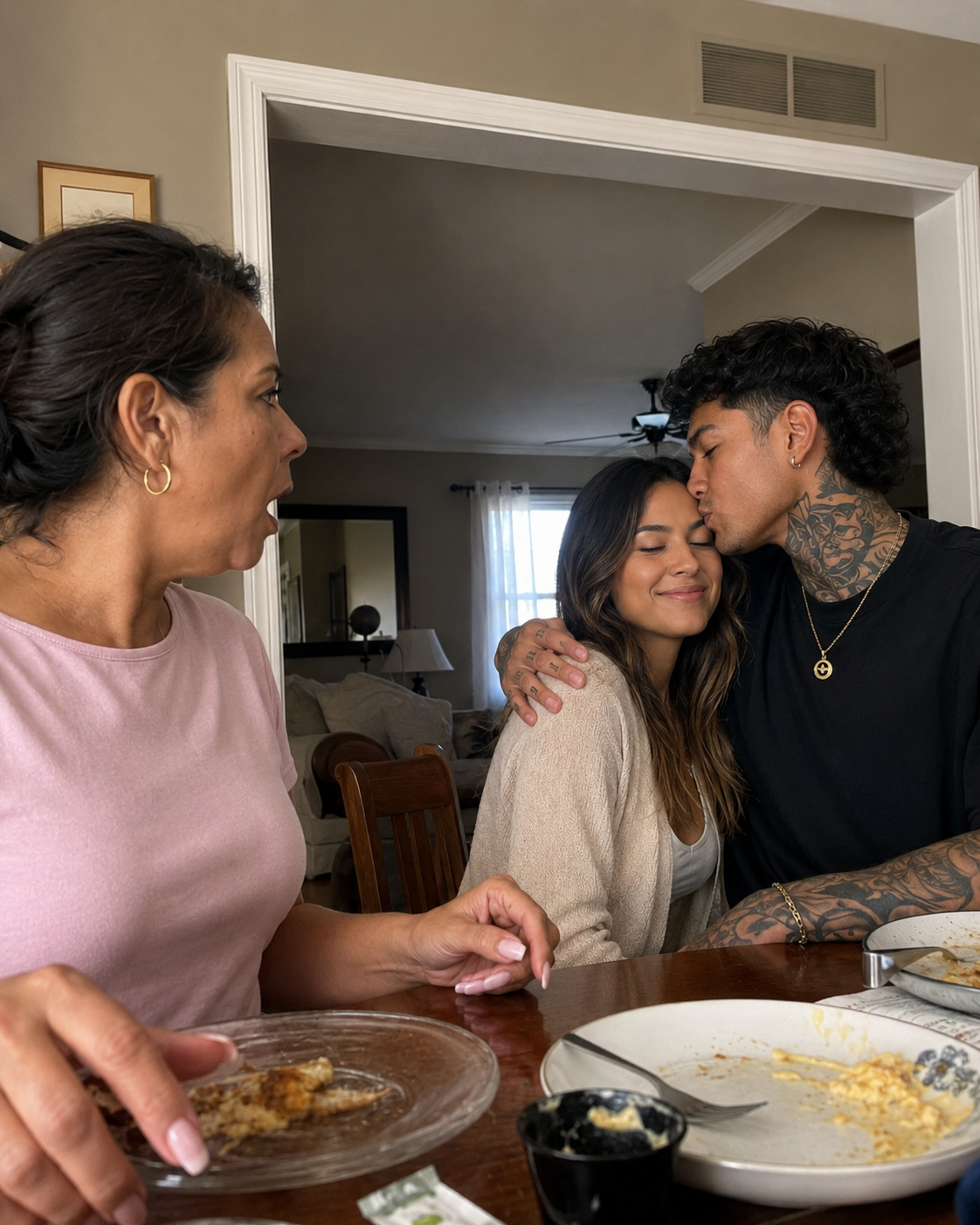Casi cancelo la cena familiar al ver al novio tatuado de mi hija. A las ocho de la noche, lloraba desconsoladamente en la cocina, abrumada por la culpa.