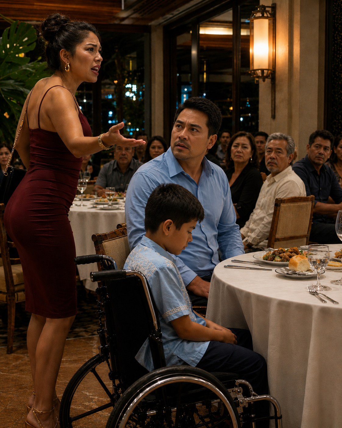 Una mujer exigió que sacáramos la silla de ruedas de mi hijo del comedor porque estaba "arruinando la comida de todos". Jamás imaginó lo que esta madre haría después.