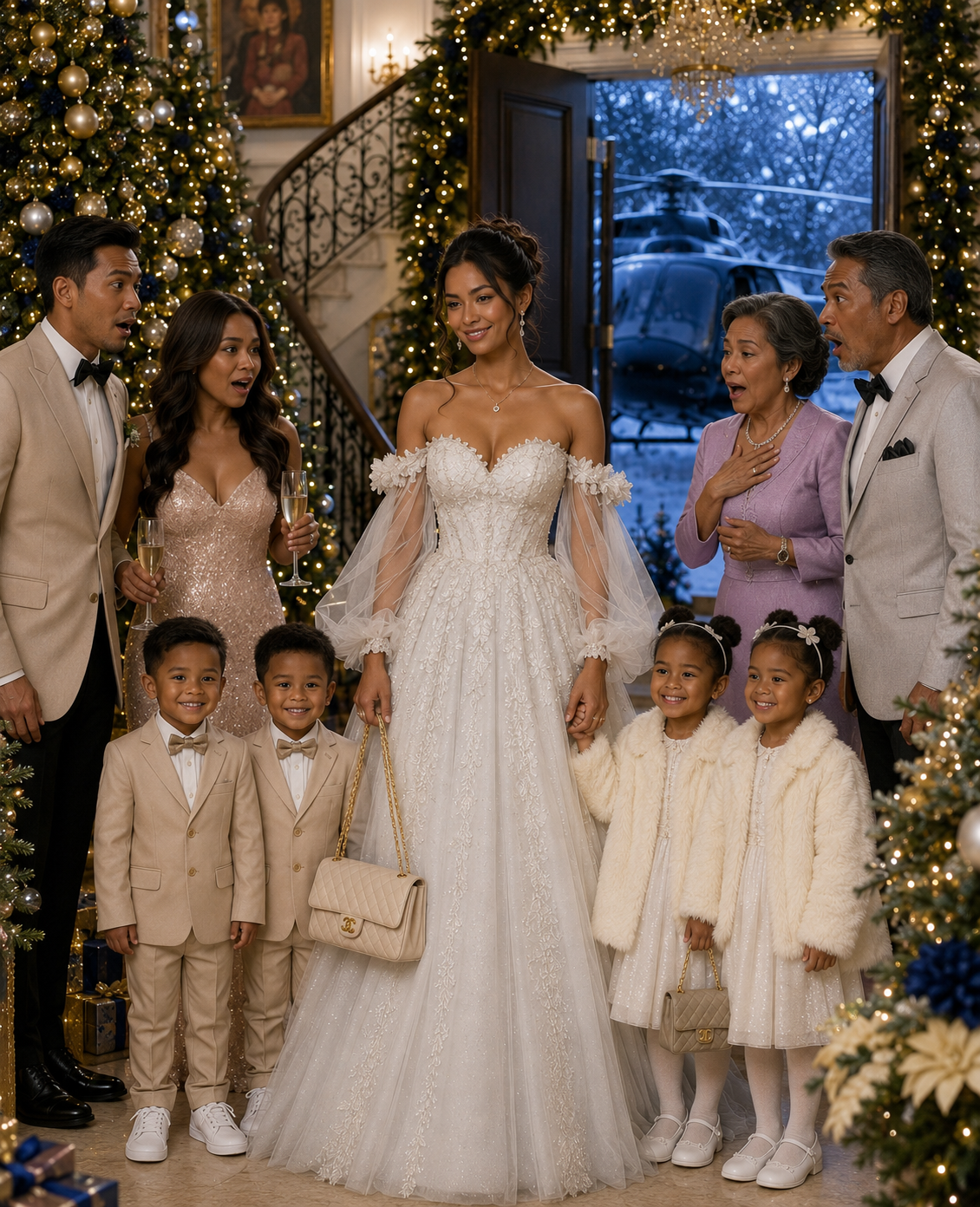 Inimbitahan Niya ang Kanyang "Walang Anak" na Ex-Wife sa Pasko para Kunyari ay Kutyain Ito—Saka Ito Pumasok Kasama ang Quadruplets na Inabandona Niya.