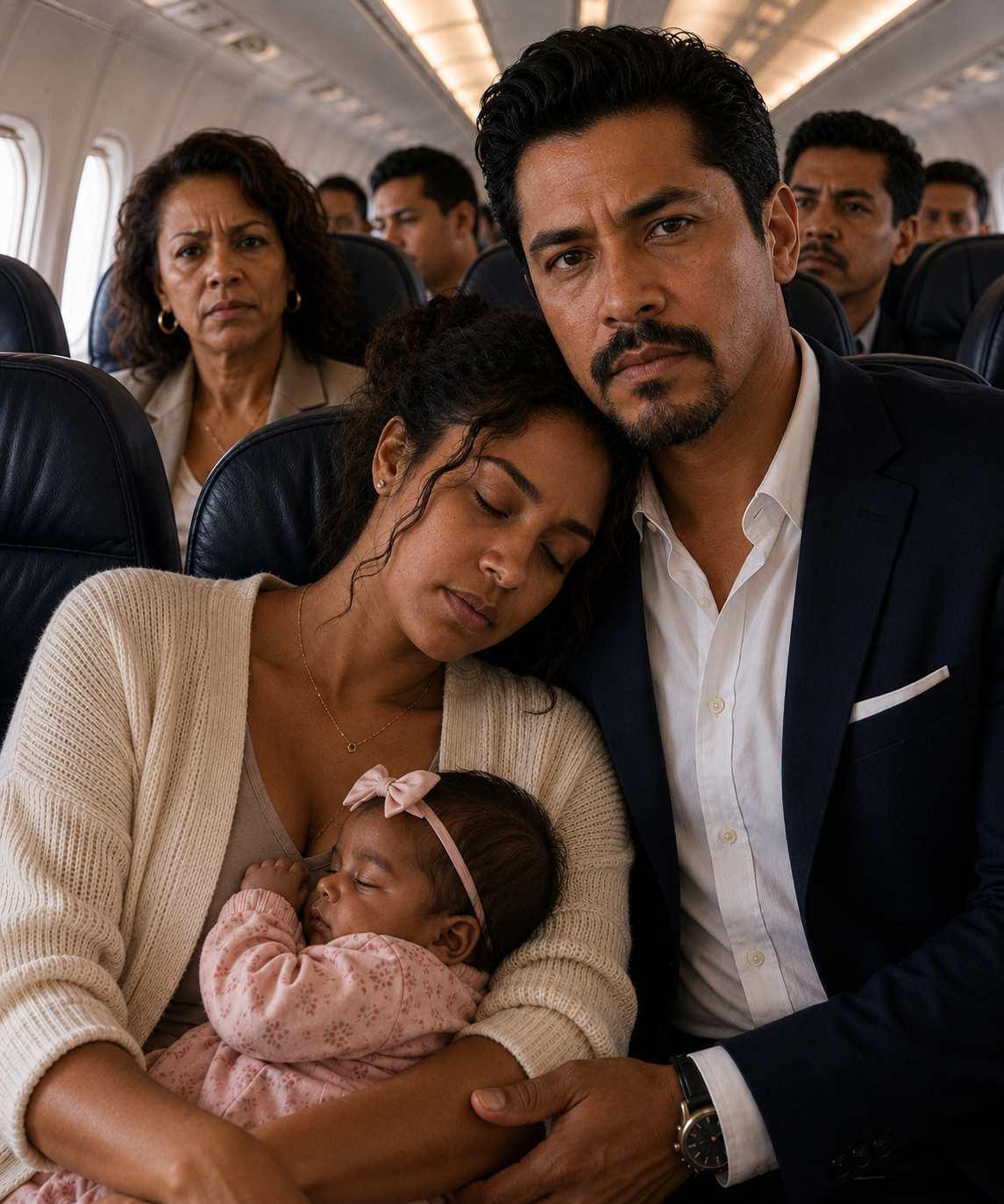 El desconocido me pidió que fingiera estar dormida sobre su hombro durante el vuelo... pero cuando aterrizamos descubrí que era el empresario más poderoso de México y que mi exmarido ya me estaba buscando.