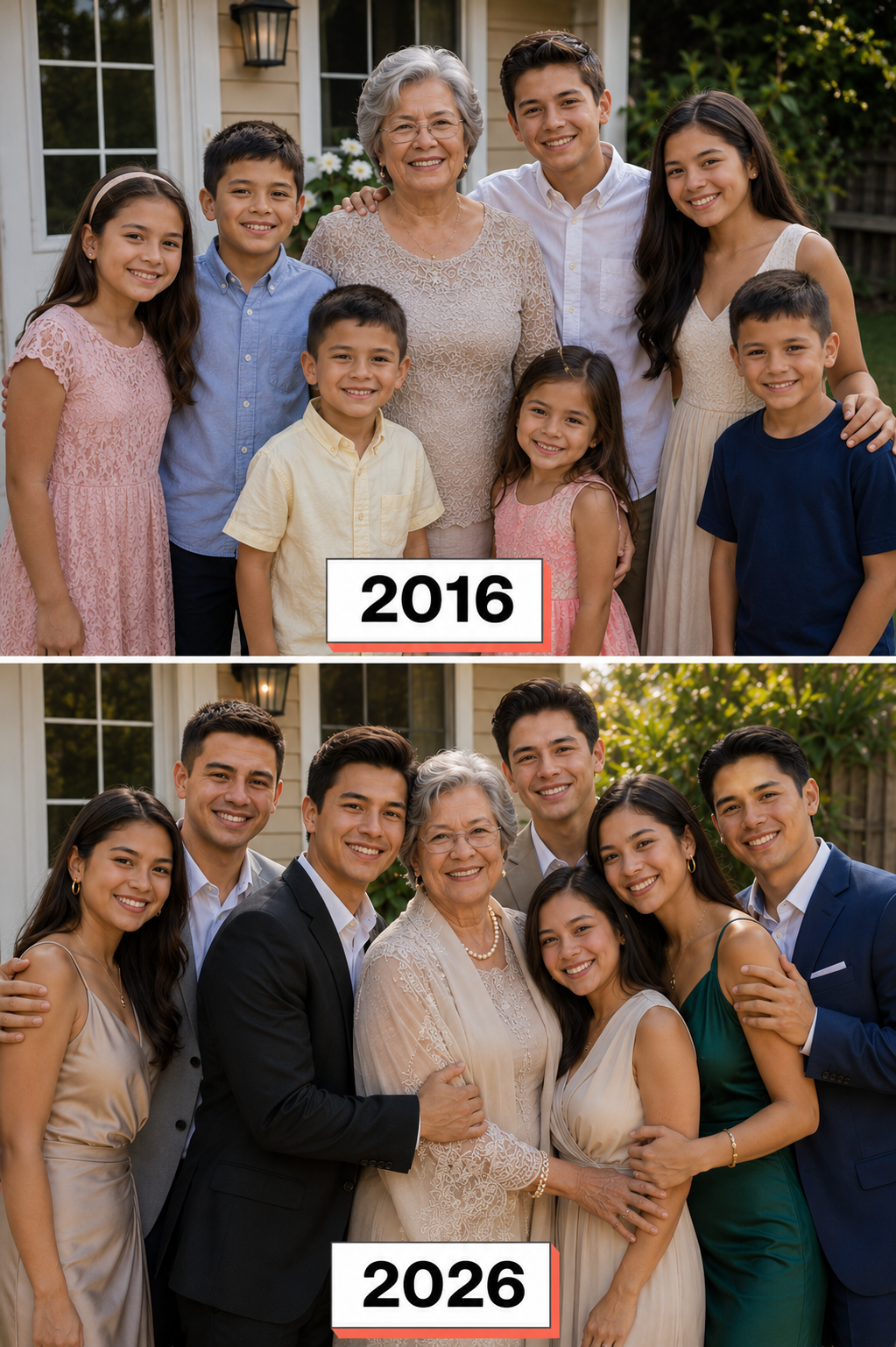 Me hice cargo de mis siete nietos y los crié sola. Diez años después, mi nieta menor me entregó una caja que reveló la verdadera historia de sus padres.