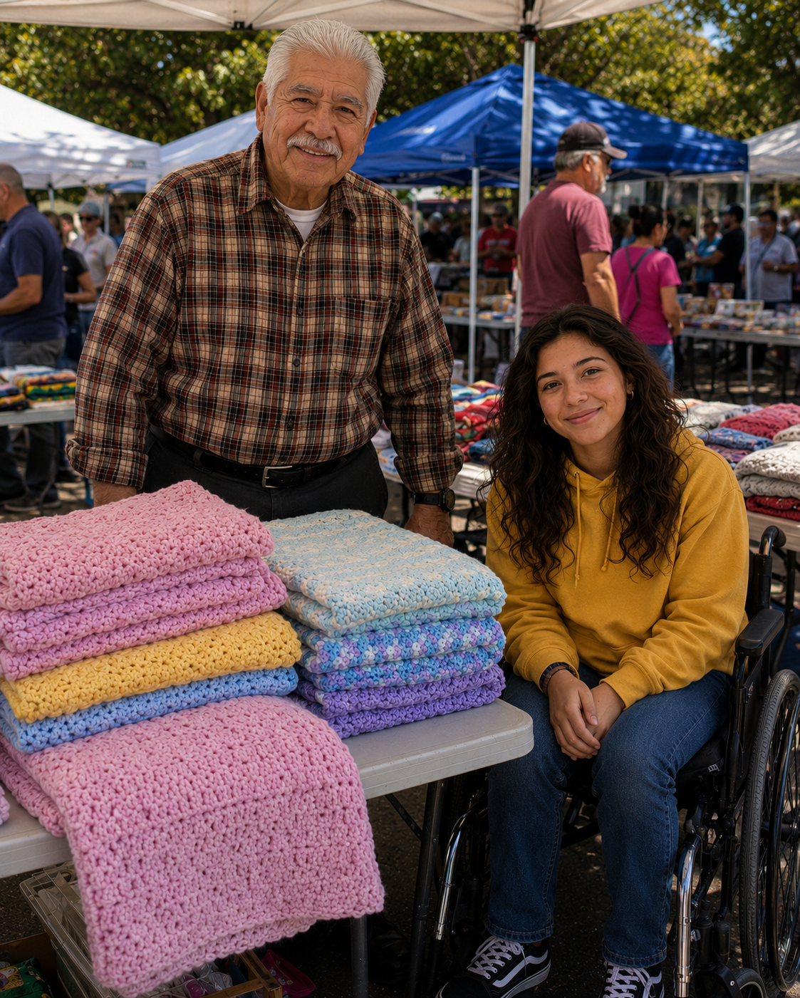 Mi abuelo de 76 años cosía colchas y las vendía en un mercadillo para que yo pudiera volver a caminar. Entonces apareció un motero gruñón y me dijo: «Llevo veinte años buscándote».