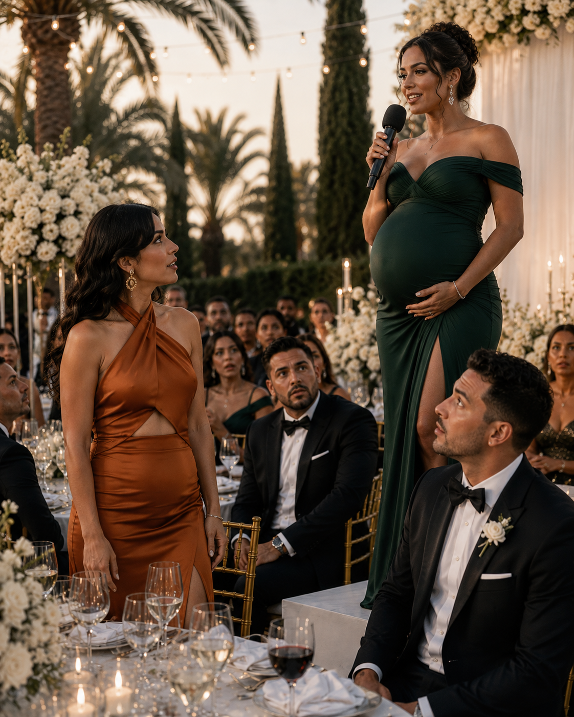 Mi hermana quedó embarazada del hijo de mi marido. Luego lo reveló por micrófono delante de trescientos invitados, justo en medio de la celebración de mi décimo aniversario de bodas.