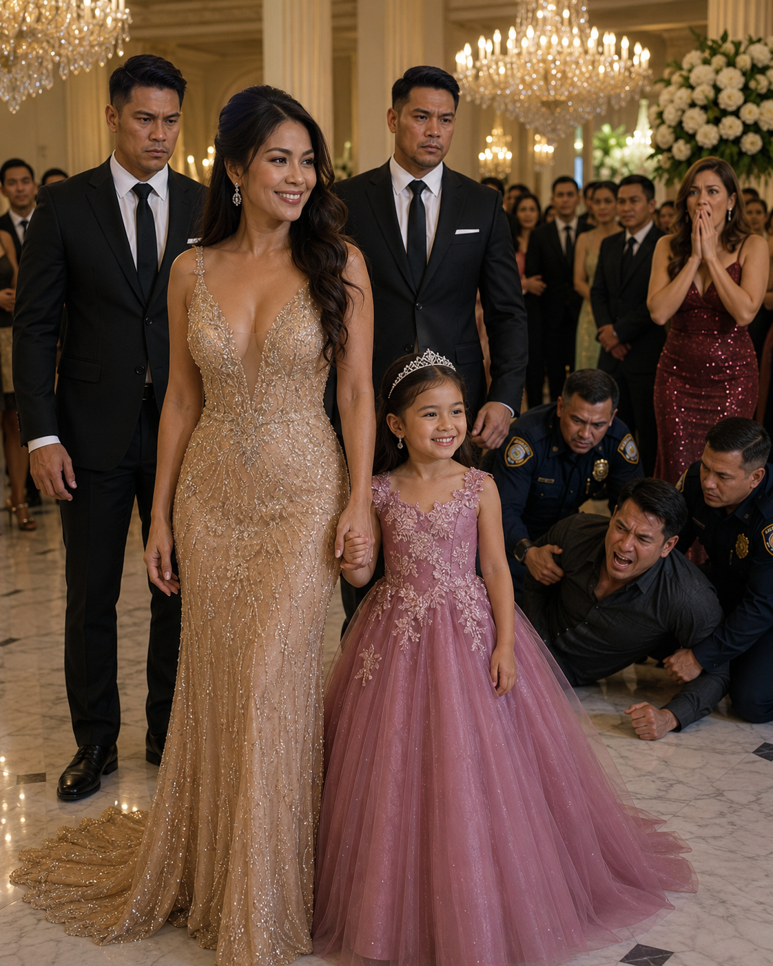 Buong bahagi: Isinama ko ang aking munting anak na babae para sorpresahin ang aking asawa sa kanyang company gale. Bago pa man kami makarating sa mga elevator, ngumiti nang malamig ang kanyang sekretarya at sinabing, "Naghihintay ang kanyang asawa at anak sa itaas." Tahimik kong tinakpan ang mga tainga ng aking anak, tinawag ang aking pangatlong kapatid, at nagbigay ng isang utos na nagpabago sa bawat buhay sa gusaling iyon: "Kunin mo na lahat."