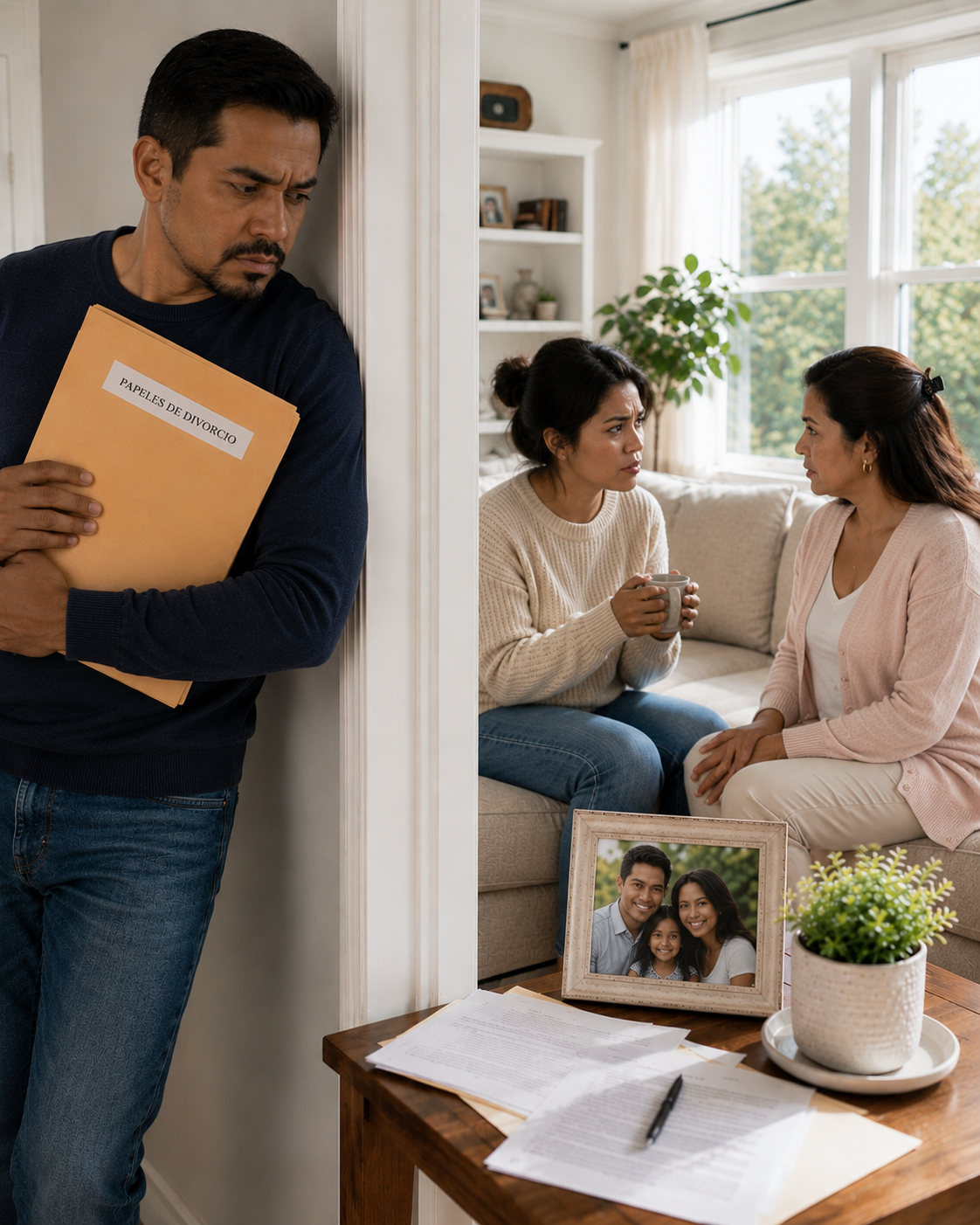 Tenía la intención de divorciarme de mi esposa, hasta que, por casualidad, la oí confesándose algo a su madre.
